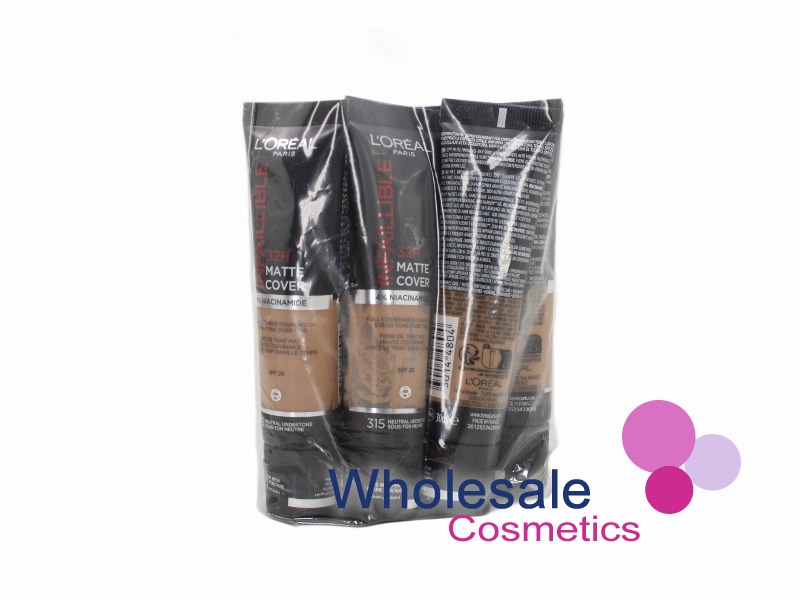 6 x L'Oreal Infaillible 32H Matte Cover 30ml - 315 NATURAL UNDERTONE